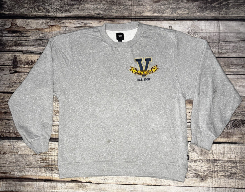 VANS Slack Time Crewneck Slack & Field Mens Large Gray